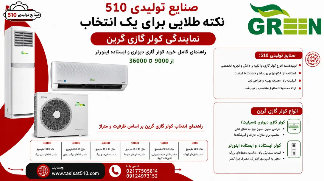 نمایندگی کولر گازی گرین تهران